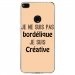TPU0P8LITE17BORDELIQUEBEIGE - Coque souple pour Huawei P8 Lite 2017 avec impression Motifs Je ne suis pas bordélique beige