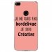 TPU0P8LITE17BORDELIQUEROSE - Coque souple pour Huawei P8 Lite 2017 avec impression Motifs Je ne suis pas bordélique rose