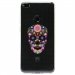 TPU0P8LITE17SKULLFLEUR - Coque souple pour Huawei P8 Lite 2017 avec impression Motifs crâne en fleurs