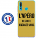 TPU0PSMART19APEROOR - Coque souple pour Huawei P Smart (2019) avec impression Motifs l'apéro recrute or