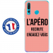 TPU0PSMART19APEROROSE - Coque souple pour Huawei P Smart (2019) avec impression Motifs l'apéro recrute rose