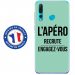 TPU0PSMART19APEROTURQUOISE - Coque souple pour Huawei P Smart (2019) avec impression Motifs l'apéro recrute turquoise
