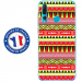 TPU0PSMART19AZTEQUEJAUROU - Coque souple pour Huawei P Smart (2019) avec impression Motifs aztèque jaune et rouge