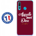 TPU0PSMART19DIEUBORDEAU - Coque souple pour Huawei P Smart (2019) avec impression Motifs Appelle moi Dieu bordeau