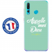 TPU0PSMART19DIEUTURQUOISE - Coque souple pour Huawei P Smart (2019) avec impression Motifs Appelle moi Dieu turquoise