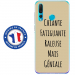 TPU0PSMART19GENIALETAUPE - Coque souple pour Huawei P Smart (2019) avec impression Motifs Chiante mais Géniale taupe