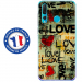 TPU0PSMART19LOVEVINTAGE - Coque souple pour Huawei P Smart (2019) avec impression Motifs Love Vintage