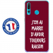 TPU0PSMART19RAISONBORDEAU - Coque souple pour Huawei P Smart (2019) avec impression Motifs marre d'avoir raison bordeau