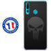 TPU0PSMART19SKULLCARBONE - Coque souple pour Huawei P Smart (2019) avec impression Motifs tête de mort sur fond carbone