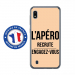 TPU0TPU0A10APEROBEIGE - Coque souple pour Samsung Galaxy A10 avec impression Motifs l'apéro recrute beige