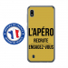 TPU0TPU0A10APEROOR - Coque souple pour Samsung Galaxy A10 avec impression Motifs l'apéro recrute or