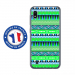 TPU0TPU0A10AZTEQUEBLEUVER - Coque souple pour Samsung Galaxy A10 avec impression Motifs aztèque bleu et vert