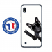 TPU0TPU0A10CHIENVBLANC - Coque souple pour Samsung Galaxy A10 avec impression Motifs chien à lunettes sur fond blanc