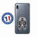 TPU0TPU0A10SKULLCASQUE - Coque souple pour Samsung Galaxy A10 avec impression Motifs tête de mort avec un casque de moto