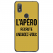 TPU0VIEW2APEROOR - Coque souple pour Wiko View 2 avec impression Motifs l'apéro recrute or