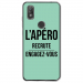 TPU0VIEW2APEROTURQUOISE - Coque souple pour Wiko View 2 avec impression Motifs l'apéro recrute turquoise