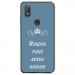 TPU0VIEW2BOUDERBLEU - Coque souple pour Wiko View 2 avec impression Motifs Bouder pour mieux Régner bleu