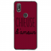 TPU0VIEW2CHIEUSEBORDEAU - Coque souple pour Wiko View 2 avec impression Motifs Chieuse d'Amour bordeau