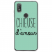 TPU0VIEW2CHIEUSETURQUOISE - Coque souple pour Wiko View 2 avec impression Motifs Chieuse d'Amour turquoise