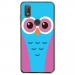 TPU0VIEW2CHOUETTE3 - Coque souple pour Wiko View 2 avec impression Motifs chouette bleue et rose