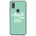 TPU0VIEW2DIEUTURQUOISE - Coque souple pour Wiko View 2 avec impression Motifs Appelle moi Dieu turquoise