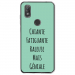 TPU0VIEW2GENIALETURQUOISE - Coque souple pour Wiko View 2 avec impression Motifs Chiante mais Géniale turquoise