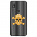 TPU0VIEW2SKULLOR - Coque souple pour Wiko View 2 avec impression Motifs tête de mort aspect or
