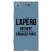 TPU0XPERIAXZ1APEROBLEU - Coque souple pour Sony Xperia XZ1 avec impression Motifs l'apéro recrute bleu