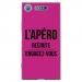 TPU0XPERIAXZ1APEROFUSHIA - Coque souple pour Sony Xperia XZ1 avec impression Motifs l'apéro recrute fushia