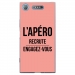 TPU0XPERIAXZ1APEROROSE - Coque souple pour Sony Xperia XZ1 avec impression Motifs l'apéro recrute rose