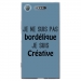 TPU0XPERIAXZ1BORDELIQUEBLEU - Coque souple pour Sony Xperia XZ1 avec impression Motifs Je ne suis pas bordélique bleu