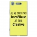 TPU0XPERIAXZ1BORDELIQUEJAUNE - Coque souple pour Sony Xperia XZ1 avec impression Motifs Je ne suis pas bordélique jaune