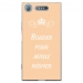 TPU0XPERIAXZ1BOUDERBEIGE - Coque souple pour Sony Xperia XZ1 avec impression Motifs Bouder pour mieux Régner beige