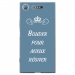 TPU0XPERIAXZ1BOUDERBLEU - Coque souple pour Sony Xperia XZ1 avec impression Motifs Bouder pour mieux Régner bleu