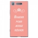 TPU0XPERIAXZ1BOUDERROSE - Coque souple pour Sony Xperia XZ1 avec impression Motifs Bouder pour mieux Régner rose