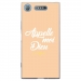 TPU0XPERIAXZ1DIEUBEIGE - Coque souple pour Sony Xperia XZ1 avec impression Motifs Appelle moi Dieu beige