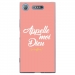 TPU0XPERIAXZ1DIEUROSE - Coque souple pour Sony Xperia XZ1 avec impression Motifs Appelle moi Dieu rose