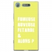 TPU0XPERIAXZ1FUMEUSEJAUNE - Coque souple pour Sony Xperia XZ1 avec impression Motifs fumeuse et alors jaune