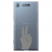 TPU0XPERIAXZ1MAINPEACE - Coque souple pour Sony Xperia XZ1 avec impression Motifs main Peace and Love