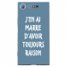TPU0XPERIAXZ1RAISONBLEU - Coque souple pour Sony Xperia XZ1 avec impression Motifs marre d'avoir raison bleu