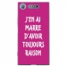TPU0XPERIAXZ1RAISONFUSHIA - Coque souple pour Sony Xperia XZ1 avec impression Motifs marre d'avoir raison fushia