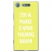 TPU0XPERIAXZ1RAISONJAUNE - Coque souple pour Sony Xperia XZ1 avec impression Motifs marre d'avoir raison jaune