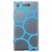 TPU0XPERIAXZ1RONDSBLEUS - Coque souple pour Sony Xperia XZ1 avec impression Motifs ronds bleus