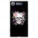 TPU0XPERIAXZ1SKULLFLOWER - Coque souple pour Sony Xperia XZ1 avec impression Motifs skull fleuri