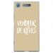 TPU0XPERIAXZ1VENDREVETAUPE - Coque souple pour Sony Xperia XZ1 avec impression Motifs vendeur de rêves taupe