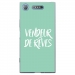 TPU0XPERIAXZ1VENDREVETURQUOIS - Coque souple pour Sony Xperia XZ1 avec impression Motifs vendeur de rêves turquoise