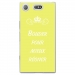 TPU0XZ1COMPBOUDERJAUNE - Coque souple pour Sony Xperia XZ1 Compact avec impression Motifs Bouder pour mieux Régner jaune