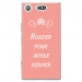 TPU0XZ1COMPBOUDERROSE - Coque souple pour Sony Xperia XZ1 Compact avec impression Motifs Bouder pour mieux Régner rose