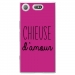 TPU0XZ1COMPCHIEUSEFUSHIA - Coque souple pour Sony Xperia XZ1 Compact avec impression Motifs Chieuse d'Amour fushia