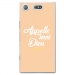 TPU0XZ1COMPDIEUBEIGE - Coque souple pour Sony Xperia XZ1 Compact avec impression Motifs Appelle moi Dieu beige